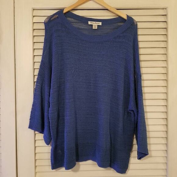 Tommy Bahama Pullover Sweater Turkish Sea Blue L - Picture 1 of 6